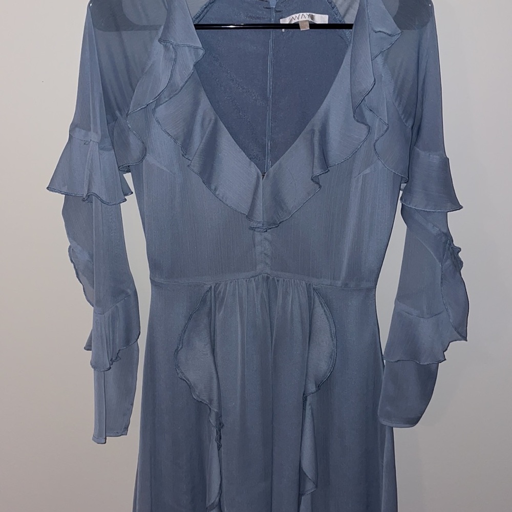 WAYF Blue Flowy Dress